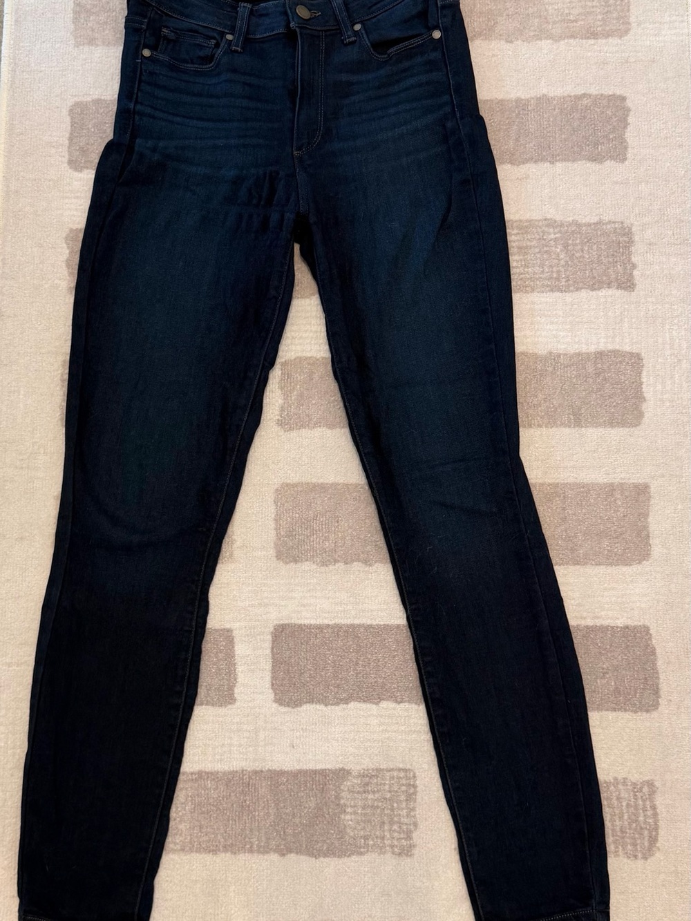 PAIGE Skinny Jeans in Dark Indigo Black Wash